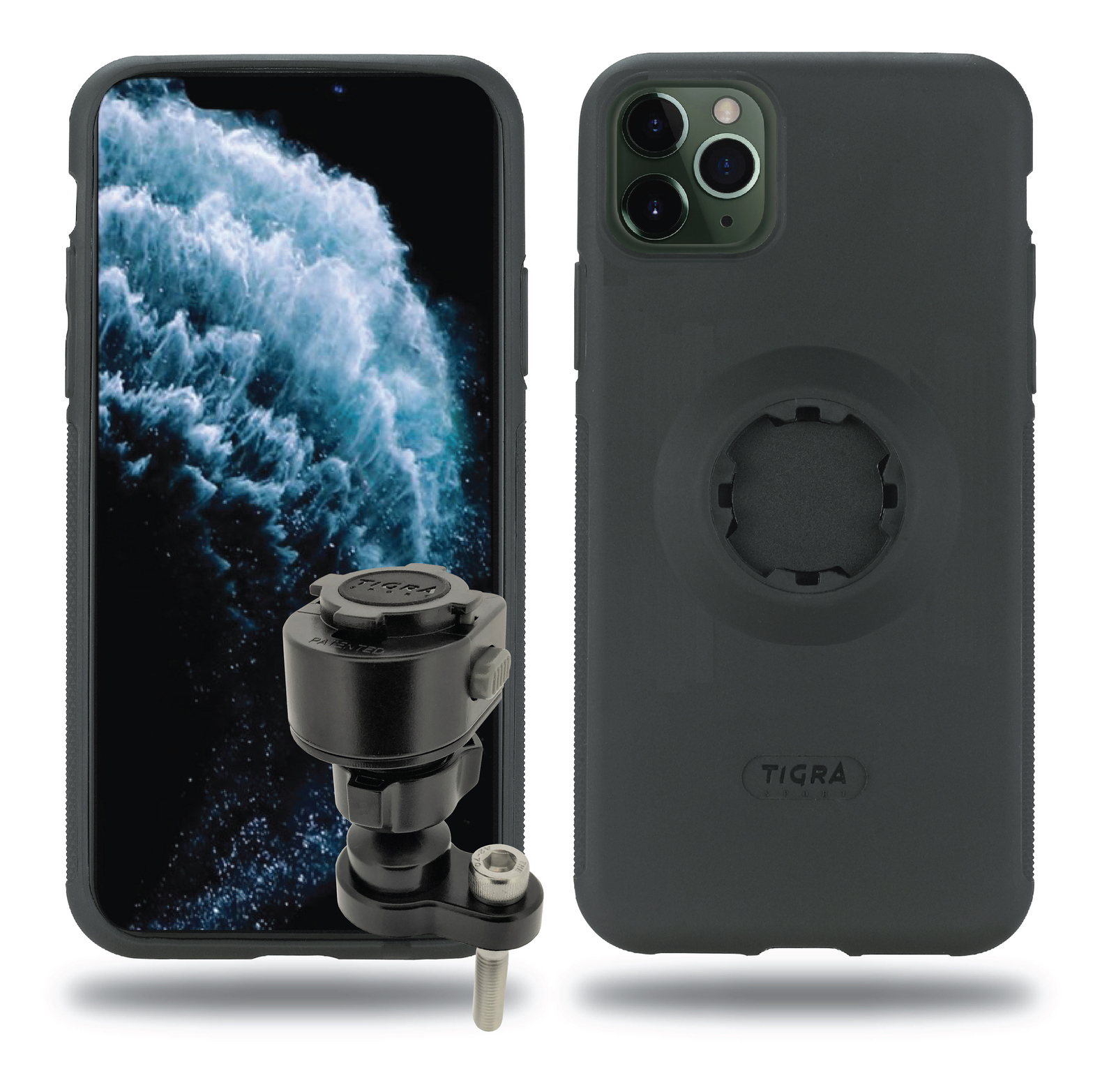 Motorbike Mount Kit & TiGRA FITCLIC Neo DRY Case for iPhone 11 Pro Max (sku 51485)